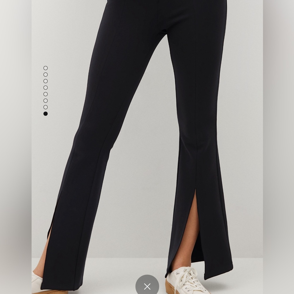 NWT.  Mango.  Black Slit hem legging.  Size medium.